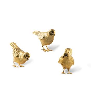 Golden birds - Oiseaux dores 3 pieces